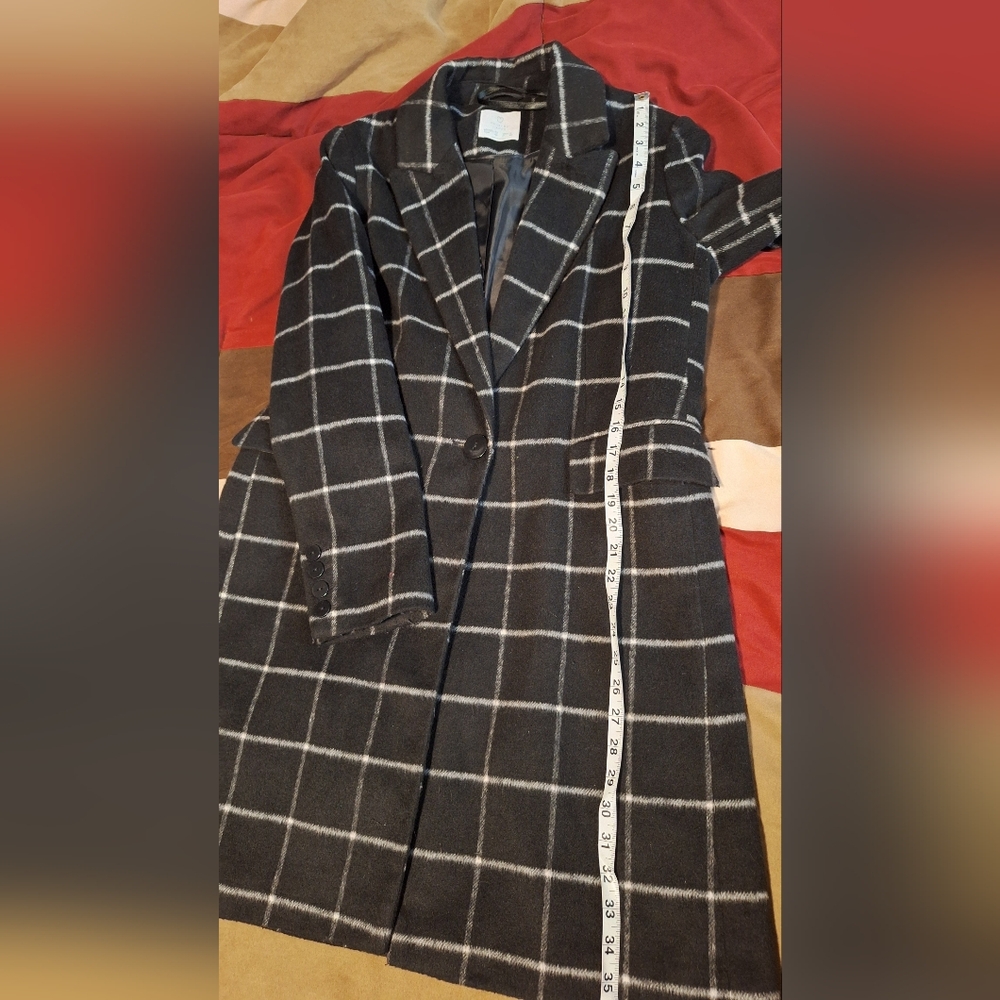 Primark Windowpane Check Coat - Chick And Cozy - Picture 2 of 9